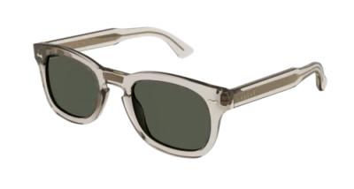 Pre-owned Gucci Gg0182s-007 Square Brown In Green