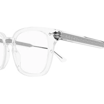 Gucci Gg0184o012 Crystal Crystal Trans In Neutral
