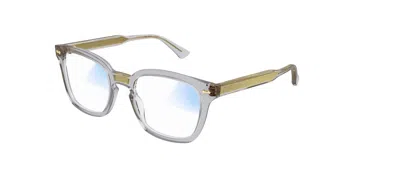 Pre-owned Gucci Gg0184s 001 Grey Rectangle Unisex Eyeglasses In Clear