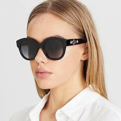 Pre-owned Gucci Gg0207s 007 Black Star Diva Gray Polarized Sunglasses Sonnenbrille Size 51 In Gray Polarized Lenses