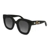 Gucci Black Black Grey Acetate Sunglasses In Brown