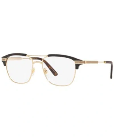 Gucci Gg0241o002 Men's Square Eyeglasses In Gold-tone