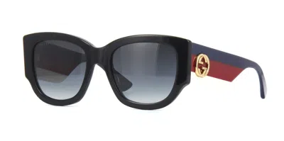 Pre-owned Gucci Gg0276s Black/grey Shaded (001) Sunglasses In Gray