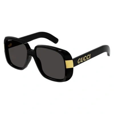 Pre-owned Gucci Gg0318s 005 Black/grey 51-15-140 Sunglasses In Gray