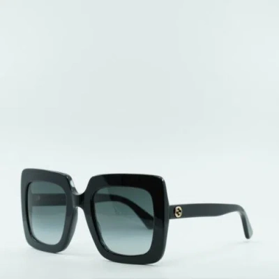 Pre-owned Gucci Gg0328s 001 Black/grey 53-25-145 Sunglasses In Gray