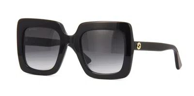 Pre-owned Gucci Gg0328s Black/grey Shaded (001) Sunglasses In Gray