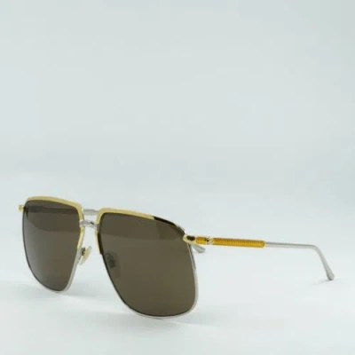 Pre-owned Gucci Gg0365s 002 Gold/brown 63-13-140 Sunglasses