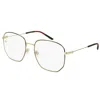 Gucci Gg0396o001 Gold Gold Transparent In Multi