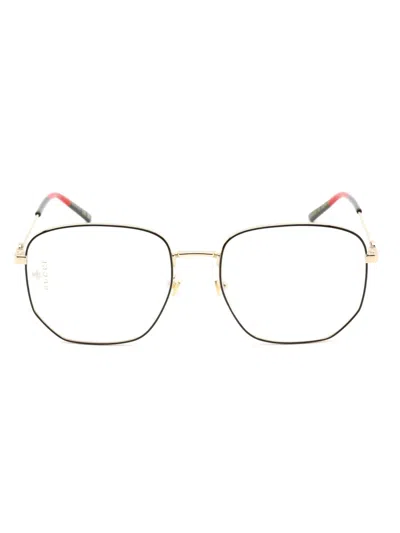 Gucci Gg0396o Eyeglasses In 002 - Gold / Clear Lens