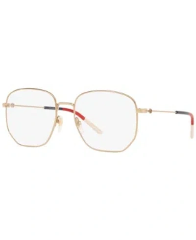 Gucci Gg0396o002 Women's Pilot Eyeglasses In Gold-tone
