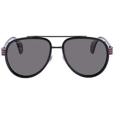 Pre-owned Gucci Gg0447s 001 Polarized Sunglasses - Black/gray