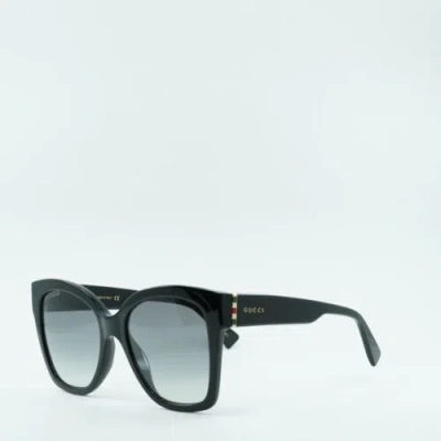 Pre-owned Gucci Gg0459s 001 Black/grey 54-19-145 Sunglasses Authentic In Gray