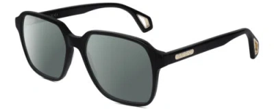 Pre-owned Gucci Gg0469o-001 Unisex Designer Polarized Sunglasses Black Gold 56mm 4 Options In Smoke Grey Polar