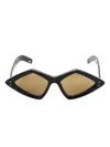 Gucci Gg0496s Geometric Full-rim Sunglasses In Black