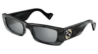 Pre-owned Gucci Gg0516s-013-52 Grey Grey Silver
