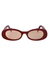 Gucci Burgundy-burgundy-brown Recycled Acetate Sunglasses In Brown