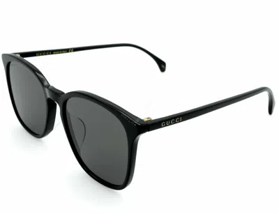 Pre-owned Gucci Gg0547sk 001 Square Black/shiny Black Grey Sunglasses In Gray
