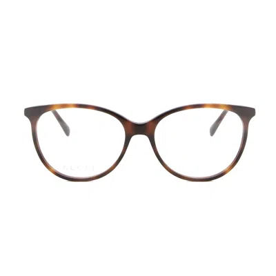 Gucci Gg0550o Linea Emblem 006 Havana Glasses In Neutral