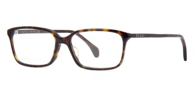 Gucci Gg0553oa Asian Fit Men's Glasses, Tortoiseshell, Size 52 In Brown