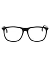 Gucci Demo Rectangular Men's Eyeglasses Gg0006oan 001 55 In Black-black-transparent