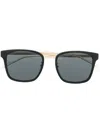 Gucci Square Tinted Sunglasses In Schwarz