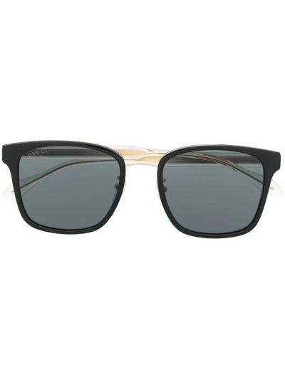 Gucci Square Tinted Sunglasses In Schwarz
