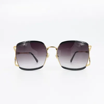Pre-owned Gucci Gg0593 Sunglasses Black Gray Os