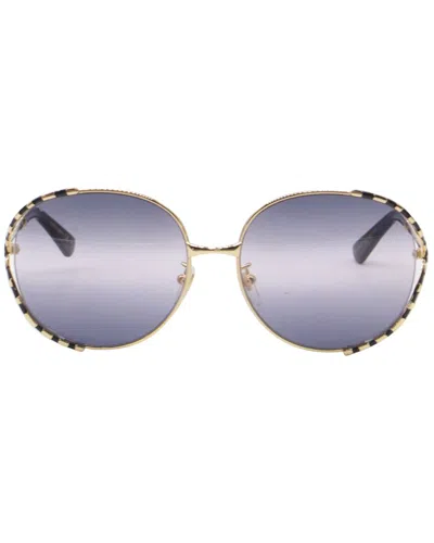 Pre-owned Gucci Gg0595s Bamboo Round-framed Sunglasses (authentic Pre-loved)
