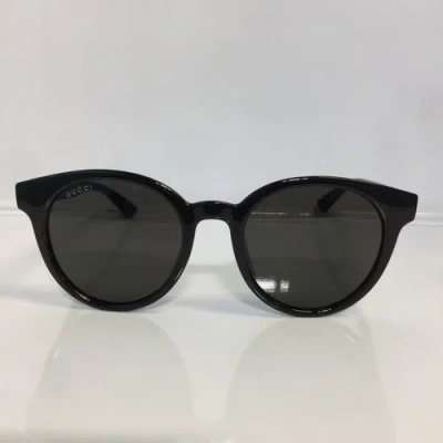 Pre-owned Gucci Gg0638sk 002 Black Round Plastic Woman Sunglasses