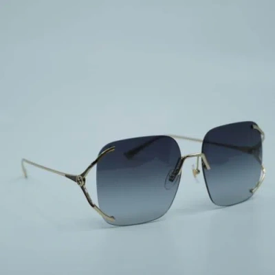 Pre-owned Gucci Gg0646s 001 Gold/grey 60-17-135 Sunglasses In Gray