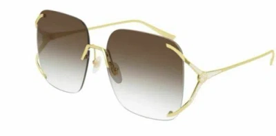 Pre-owned Gucci Gg0646s 002 Gold Gradient Sunglasses In Brown