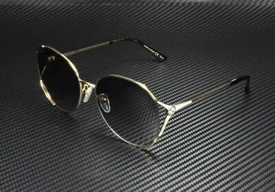 Pre-owned Gucci Gg0650sk 002 Round Oval Gold Ivory Gold Grey 59 Mm Women's Sunglasses In Gray