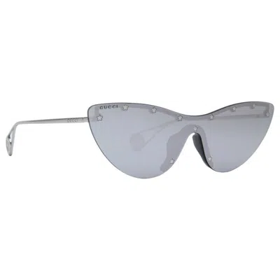 Pre-owned Gucci Gg0666s-002 Silver Frame / Grey Lens Sunglasses