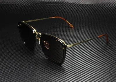 Pre-owned Gucci Gg0673s 002 Rectangular Square Havana Shiny Gold Brown 56 Men's Sunglasses