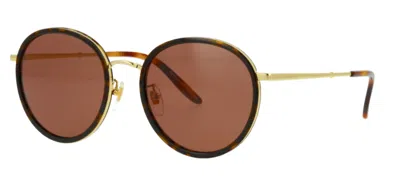 Pre-owned Gucci Gg0677sk 002 55mm Brown Havana Gold Oversized Sunglasses Italy