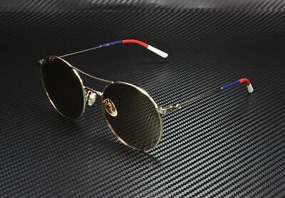 Pre-owned Gucci Gg0680s 003 Round Oval Gold Shiny Gold Brown 56 Mm Women's Sunglasses