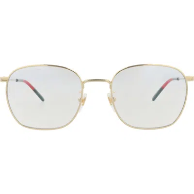 Gucci Gg0681s 56mm Clear Square Sunglasses In Gold