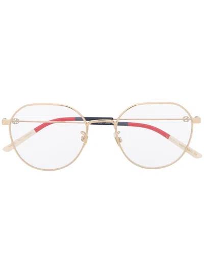 Gucci Gg0684o Soft Round-frame Glasses In Gold