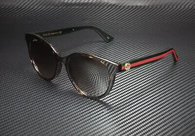 Pre-owned Gucci Gg0702sk 003 Round Havana Transparent Green Brown 54 Mm Women's Sunglasses
