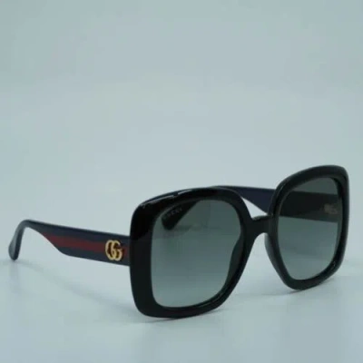 Pre-owned Gucci Gg0713s 001 Black/grey 55-21-140 Sunglasses In Gray