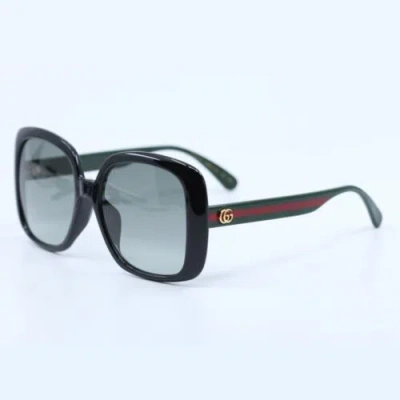 Pre-owned Gucci Gg0714sa 001 Black/grey 56-19-145 Sunglasses In Gray