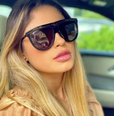 Pre-owned Gucci Gg0732s-001-61 Havana Sunglasses