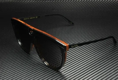 Pre-owned Gucci Gg0732s 001 Aviator Black Grey Women's Sunglasses 61 Mm In Gray