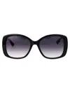 Gucci Sunglasses Woman Black In 001 Black Black Grey