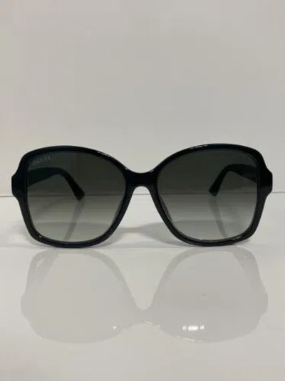Pre-owned Gucci Gg0765sa 001 Black Plastic Style Woman's Sunglasses