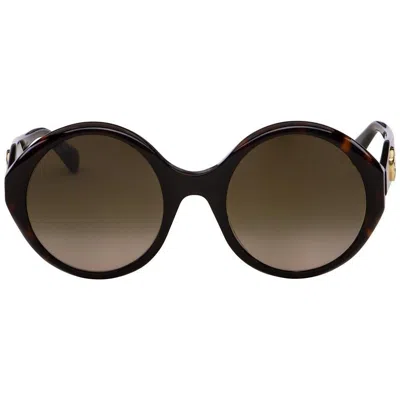Pre-owned Gucci Gg0797s 002 Women Round Sunglasses In Acetate Frame W/brown Gradient Lens
