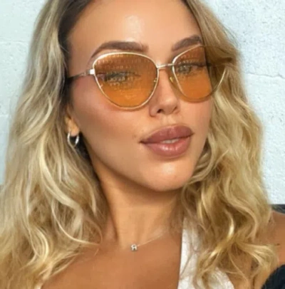 Pre-owned Gucci Gg0803s-004-58 Gold Sunglasses In Orange