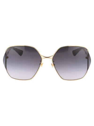Gucci Gg0818sa Sunglasses In Gold