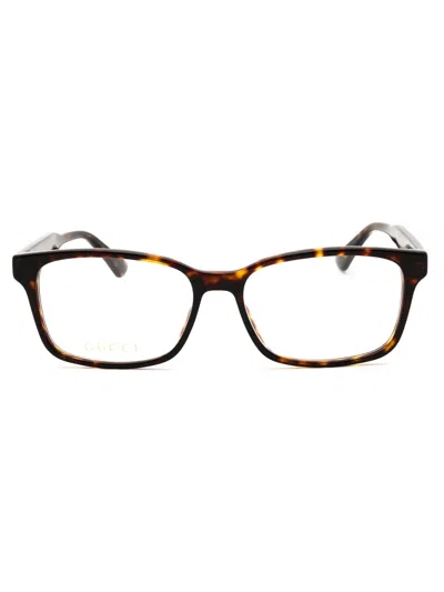 Gucci Gg0826o Eyeglasses In Havana-transparent
