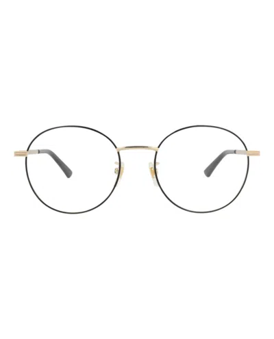 Gucci Gg0839ok Eyeglasses In Black Gold Transparent